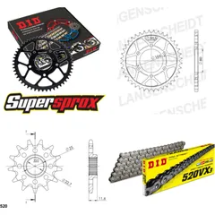 Chain Kit - Steel - for: POLARIS Sport 400 L 94-95 12-34-084 DID520VX3 rivet