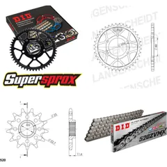 Chain Kit - Steel - for: POLARIS Sport 400 L 94-95 12-34-084 DID520ZVM-X rivet