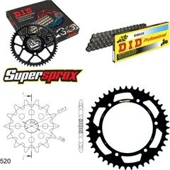 Kettensatz Stahl für: Gas Gas SM125 02-09 13-43-112 DID520 Clip