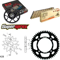 Kettensatz Alu schwarz für: BETA RR125 Enduro 06-14 13-50-130 DID428NZ(G&B) Clip