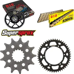 Kettensatz Alu schwarz für: BETA RR300 Enduro 12-15/RR350 13-49-114 DID520VX3(G&B) Clip