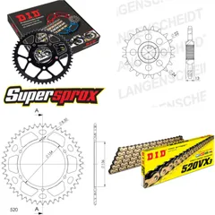 Kettensatz Alu schwarz für: BMW G650 Xchallenge 07-12/G65 15-47-112 DID520VX3(G&B) Endlos