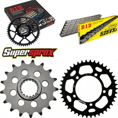 Kettensatz Alu schwarz für: APRILIA RSV1000 Mille /R 01-0 17-42-108 DID525VX3 Niet