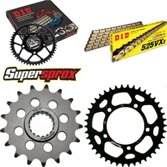 Kettensatz Alu schwarz für: APRILIA RSV1000 Mille /R 01-0 17-42-108 DID525VX3(G&B) Niet