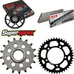 Kettensatz Alu schwarz für: APRILIA RSV1000 Mille /R 01-0 17-42-108 DID525ZVM-X Niet