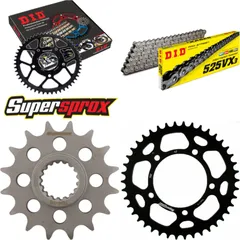 Kettensatz Alu schwarz für: APRILIA Tuono V4 R ABS 11-14/ 16-42-110 DID525VX3 Niet