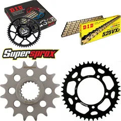 Kettensatz Alu schwarz für: APRILIA Tuono V4 R ABS 11-14/ 16-42-110 DID525VX3(G&B) Niet