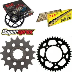 Kettensatz Alu schwarz für: APRILIA Caponord 1200 13-15 17-42-112 DID525VX3(G&B) Niet