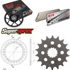 Kettensatz Alu schwarz für: TRIUMPH Speed Triple 900 97-9 18-43-108 DID530ZVM-X(S&S) Endlos