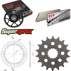Kettensatz Alu schwarz für: TRIUMPH Speed Triple 955 02-0 18-42-106 DID530ZVM-X(S&S) Niet