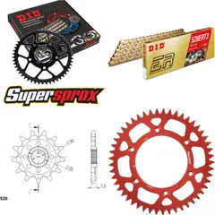 Kettensatz Alu rot HM CRE125 Enduro 04-06/CRE250 F E 13-49-116 DID520ERT2(G&G) Clip
