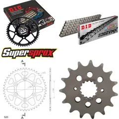 Kettensatz Alu schwarz für: DUCATI 620 Monster /s i.e./i. 15-48-106 DID520ZVM-X Niet