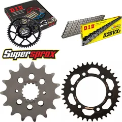 Kettensatz Alu schwarz für: DUCATI 750 SS 91-98/888 Strad 15-37-096 DID520VX3 Niet