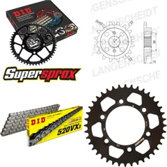 Kettensatz Alu schwarz für: DUCATI 750 SS 99-01 14-40-100 DID520VX3 Niet