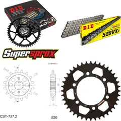 Kettensatz Alu schwarz für: DUCATI 907 i.e. 92-92 15-40-108 DID520VX3 Endlos