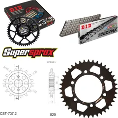 Kettensatz Alu schwarz für: DUCATI 907 i.e. 92-92 15-40-108 DID520ZVM-X Endlos