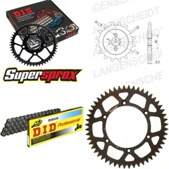 Kettensatz Alu schwarz für: HUSQVARNA SM125 S 07-13 12-52-114 DID520 Clip