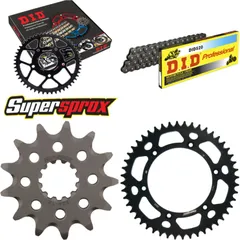Kettensatz Alu schwarz für: HUSQVARNA CR250 00-05/WR250 9 13-48-114 DID520 Clip