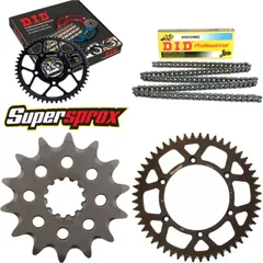 Kettensatz Alu schwarz für: HUSQVARNA TC610 99-00 14-52-120 DID520NZ Clip