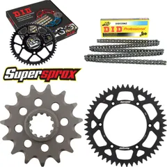 Kettensatz Alu schwarz für: HUSQVARNA CR250 99-99 15-50-114 DID520NZ Clip