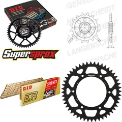 Kettensatz Alu schwarz für: HUSABERG FE450 E 04-08/FE550 15-48-116 DID520ERT2(G&G) Clip