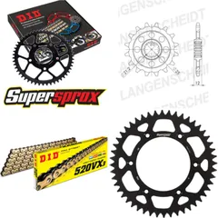Kettensatz Alu schwarz für: HUSABERG FE450 E 04-08/FE550 15-48-116 DID520VX3(G&B) Niet