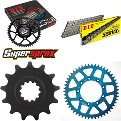 Kettensatz Alu blau TM Cross 125 03-12 13-51-114 DID520VX3 Endlos