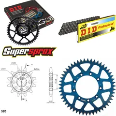 Kettensatz Alu blau TM Cross 125 03-15/Enduro 125 98 12-50-114 DID520 Clip