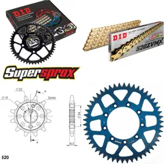 Kettensatz Alu blau TM Cross 125 03-15/Enduro 125 98 12-50-114 DID520ZVM-X(G&G) Endlos
