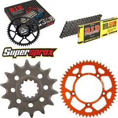 Chain Kit - ALU - orange for: KTM SX65 02-11 14-50-112 DID420D Clip