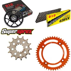 Chain Kit - ALU - orange for: KTM SX65 12-15 14-46-112 DID428VX Clip