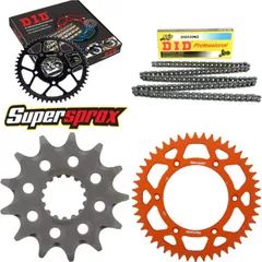 Chain Kit - ALU - orange for: KTM EXC125 Enduro 95-97/SX250 13-48-118 DID520NZ Clip