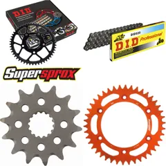 Kettensatz Alu orange für: KTM EXC200 Enduro 00-11 14-42-118 DID520 Clip