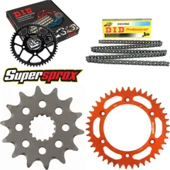 Chain Kit - ALU - orange for: KTM EXC200 Enduro 00-11 14-42-118 DID520NZ Clip