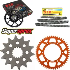 Chain Kit - ALU - orange for: KTM EXC125 Enduro 13-13 14-50-120 DID520NZ Clip