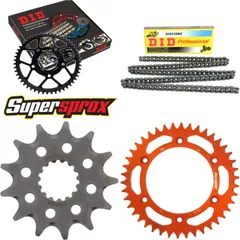 Chain Kit - ALU - orange for: KTM Sting 125 97-00 13-42-108 DID520NZ Clip