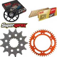 Kettensatz Alu orange für: KTM Sting 125 97-00 13-42-108 DID520ERT2(G&G) Clip