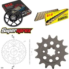 Chain Kit - ALU - orange for: KTM 125 Duke 6-Loch 11-19/RC 14-45-112 DID520VX3(G&B) rivet