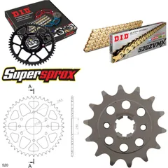 Chain Kit - ALU - orange for: KTM 125 Duke 6-Loch 11-19/RC 14-45-112 DID520ZVM-X(G&G) endless