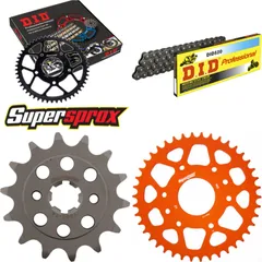 Kettensatz Alu orange für: KTM 200 Duke 15- 14-42-118 DID520 Clip