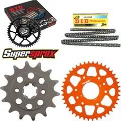 Chain Kit - ALU - orange for: KTM 200 Duke 15- 14-42-118 DID520NZ Clip