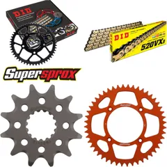 Chain Kit - ALU - orange for: KTM Freeride 13-16 12-48-110 DID520VX3(G&B) rivet