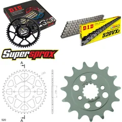 Chain Kit - ALU - orange for: KTM Duke 13-15/RC 390 13-15 15-45-114 DID520VX3 Clip