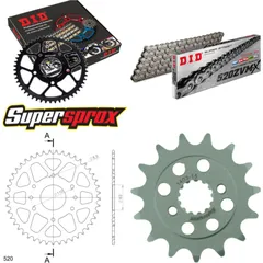 Chain Kit - ALU - orange for: KTM Duke 13-15/RC 390 13-15 15-45-114 DID520ZVM-X rivet