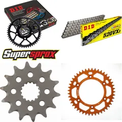 Chain Kit - ALU - orange for: KTM SMR450 04-14 14-45-120 DID520VX3 Clip