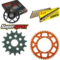 Chain Kit - ALU - orange for: KTM EGS620 LC4 94-94/EXC620 LC 15-50-118 DID520VX3(G&B) rivet