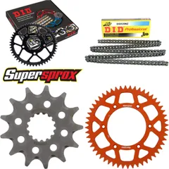 Kettensatz Alu orange für: HUSABERG FE450 Enduro 09-12/FE 13-52-118 DID520NZ Clip