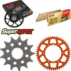 Kettensatz Alu orange für: HUSABERG FE450 Enduro 09-12/FE 13-52-118 DID520ERT2(G&G) Clip