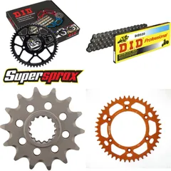 Chain Kit - ALU - orange for: KTM SXC400 Tiainen Replica 99- 14-45-118 DID520 Clip