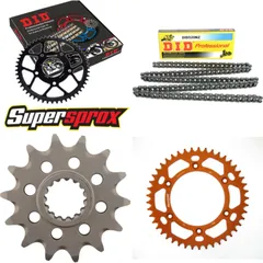 Chain Kit - ALU - orange for: KTM SXC400 Tiainen Replica 99- 14-45-118 DID520NZ Clip